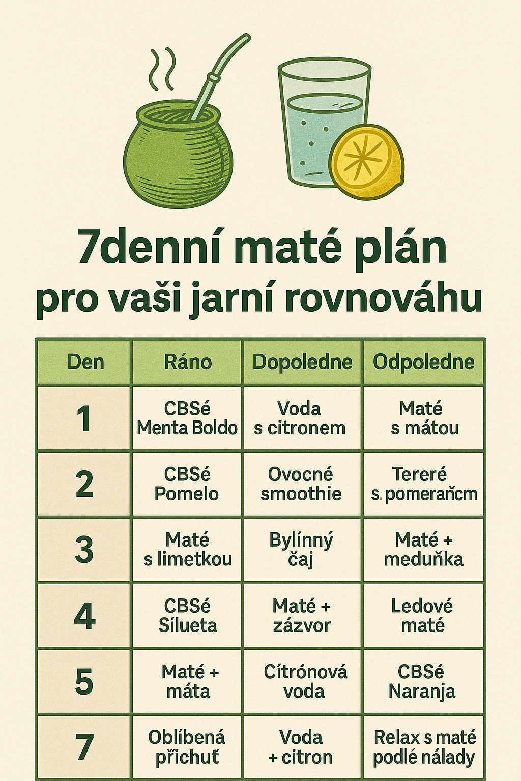 Yerba mate 7denní plán